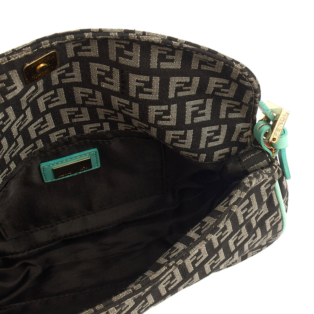 Fendi Shoulder Bag Vintage Zucca Shoulder Bag in Blue, Canvas — Alternate View 11