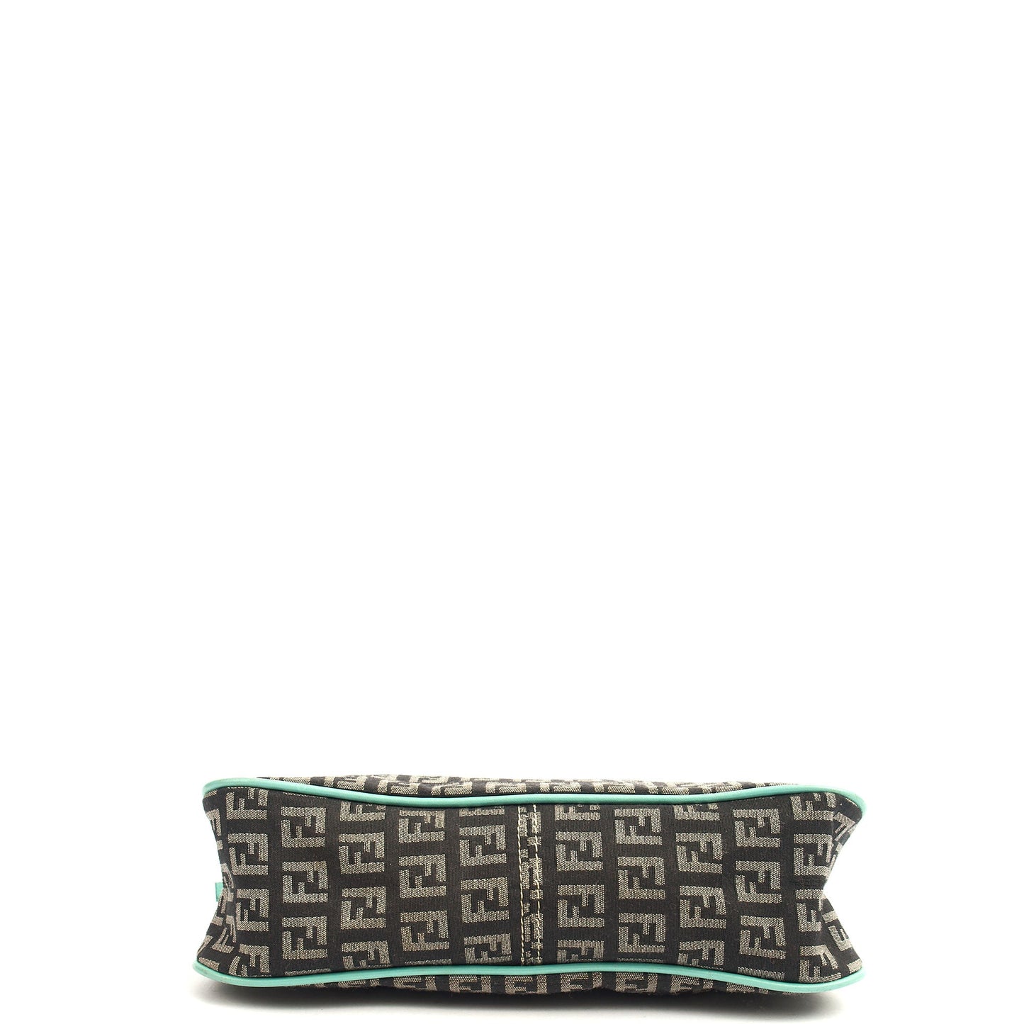 Fendi Shoulder Bag Vintage Zucca Shoulder Bag in Blue, Canvas — Top View