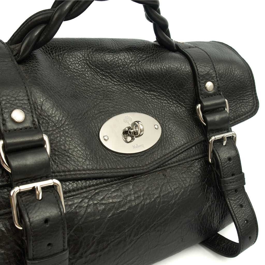 Mulberry Tote Alexa in Black, Leather — Lifestyle View