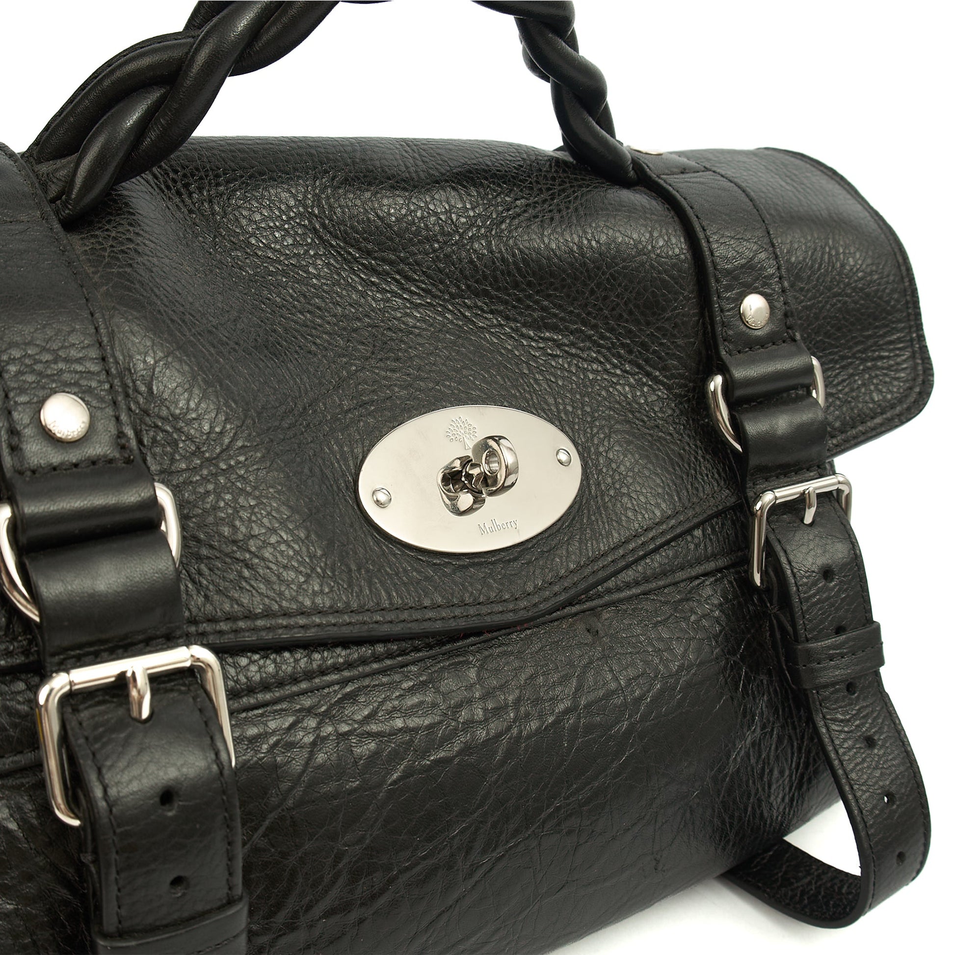 Mulberry Tote Alexa in Black, Leather — Lifestyle View