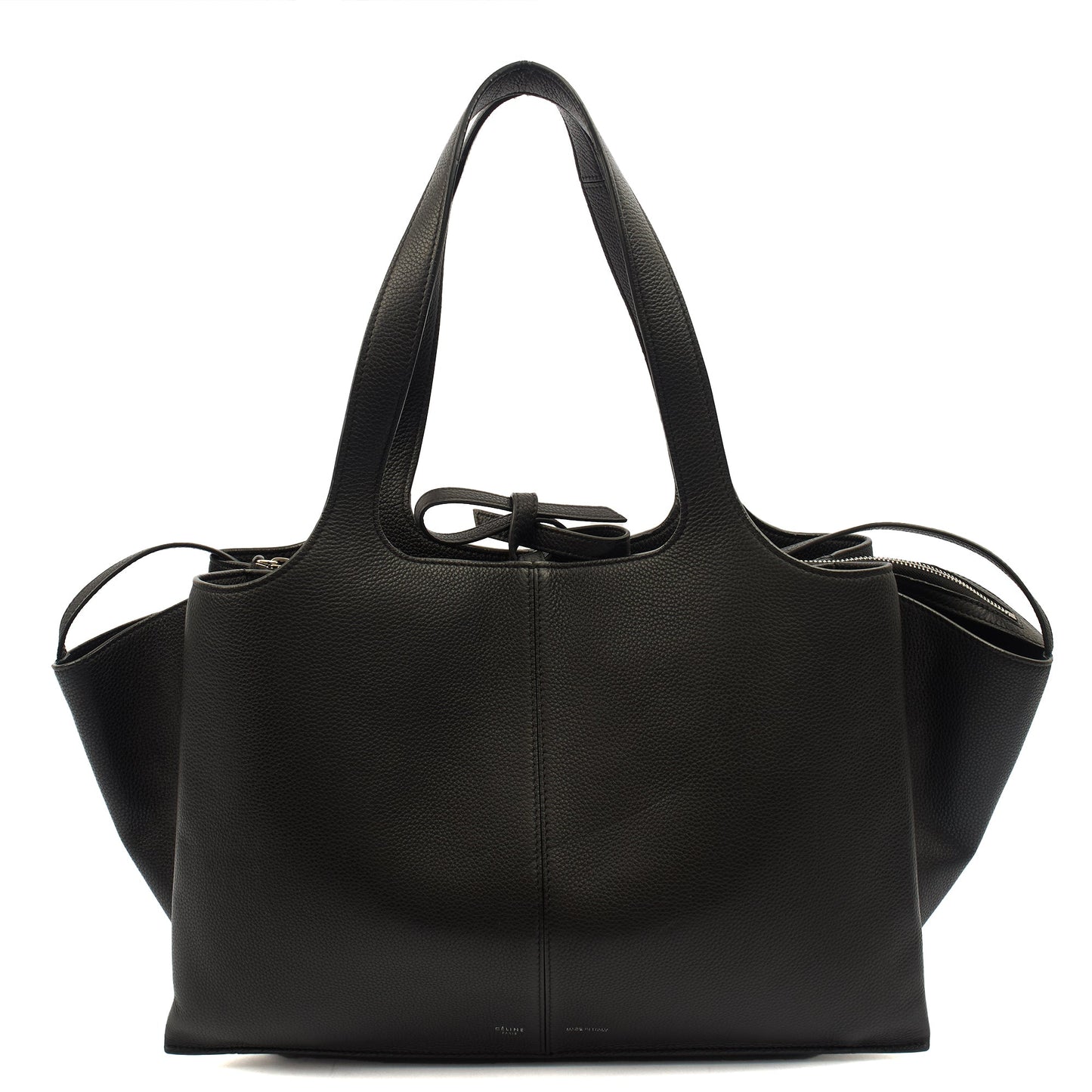 Celine Top Handle Trifold in Black, Leather — Alternate View 7
