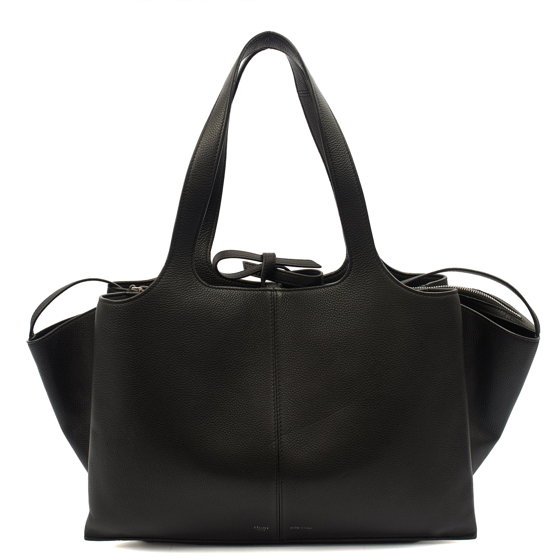 Celine Top Handle Trifold in Black, Leather — Alternate View 7