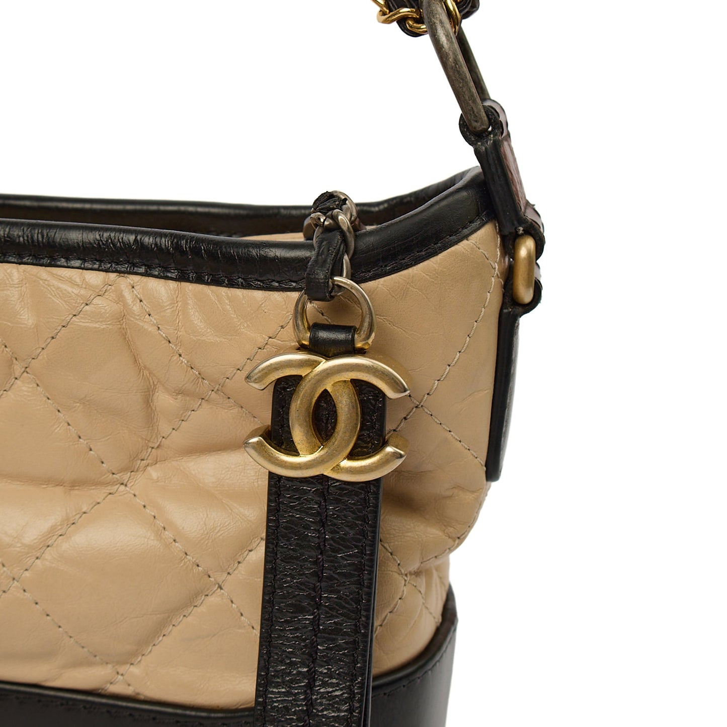 Chanel Shoulder Bag Gabrielle Hobo - Small in Neutral, Calfskin Leather — Alternate View 7