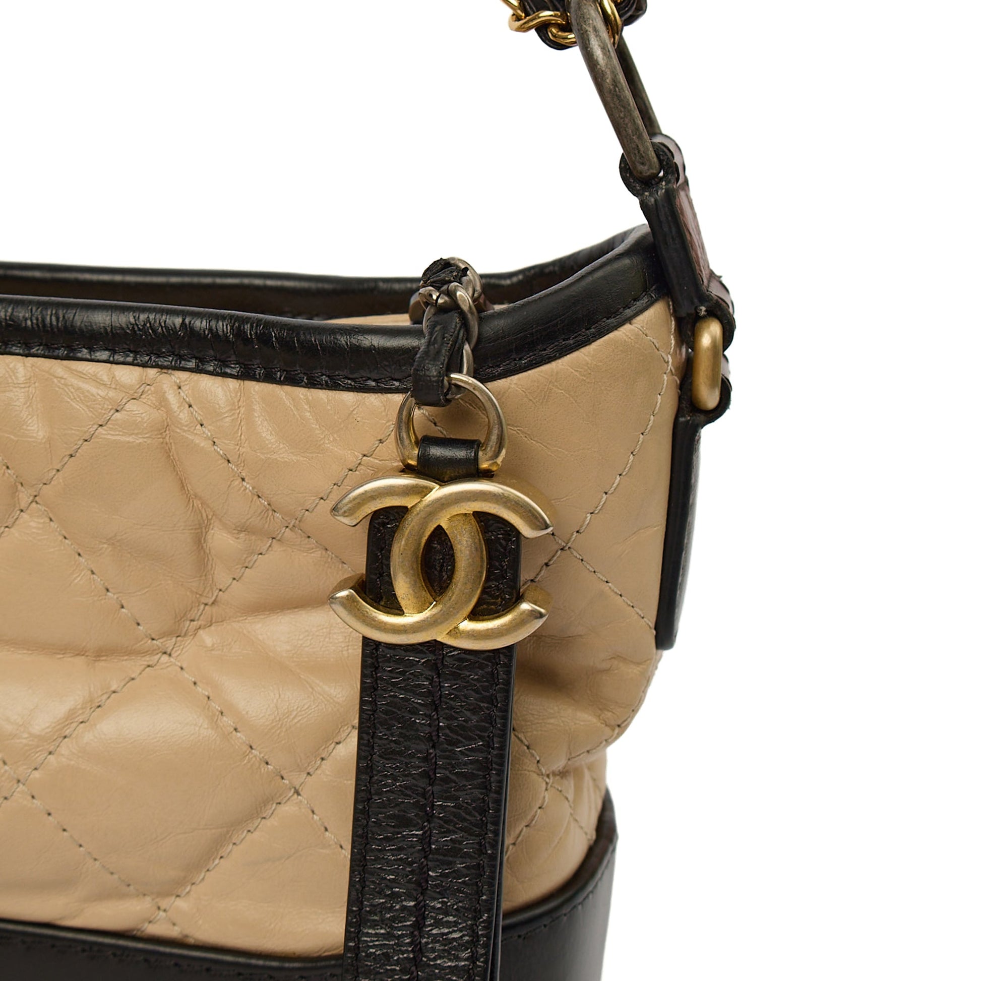 Chanel Shoulder Bag Gabrielle Hobo - Small in Neutral, Calfskin Leather — Alternate View 7