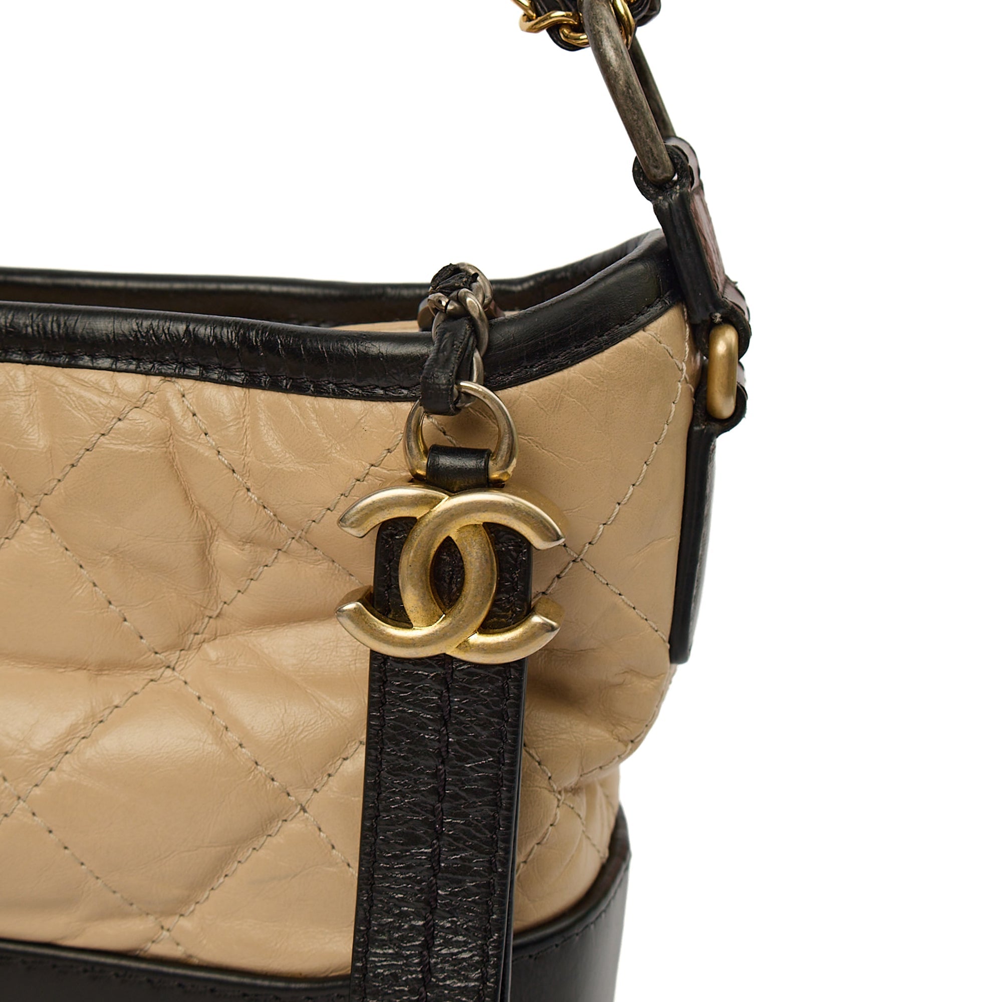 Chanel Shoulder Bag Gabrielle Hobo - Small in Neutral, Calfskin Leather — Alternate View 7