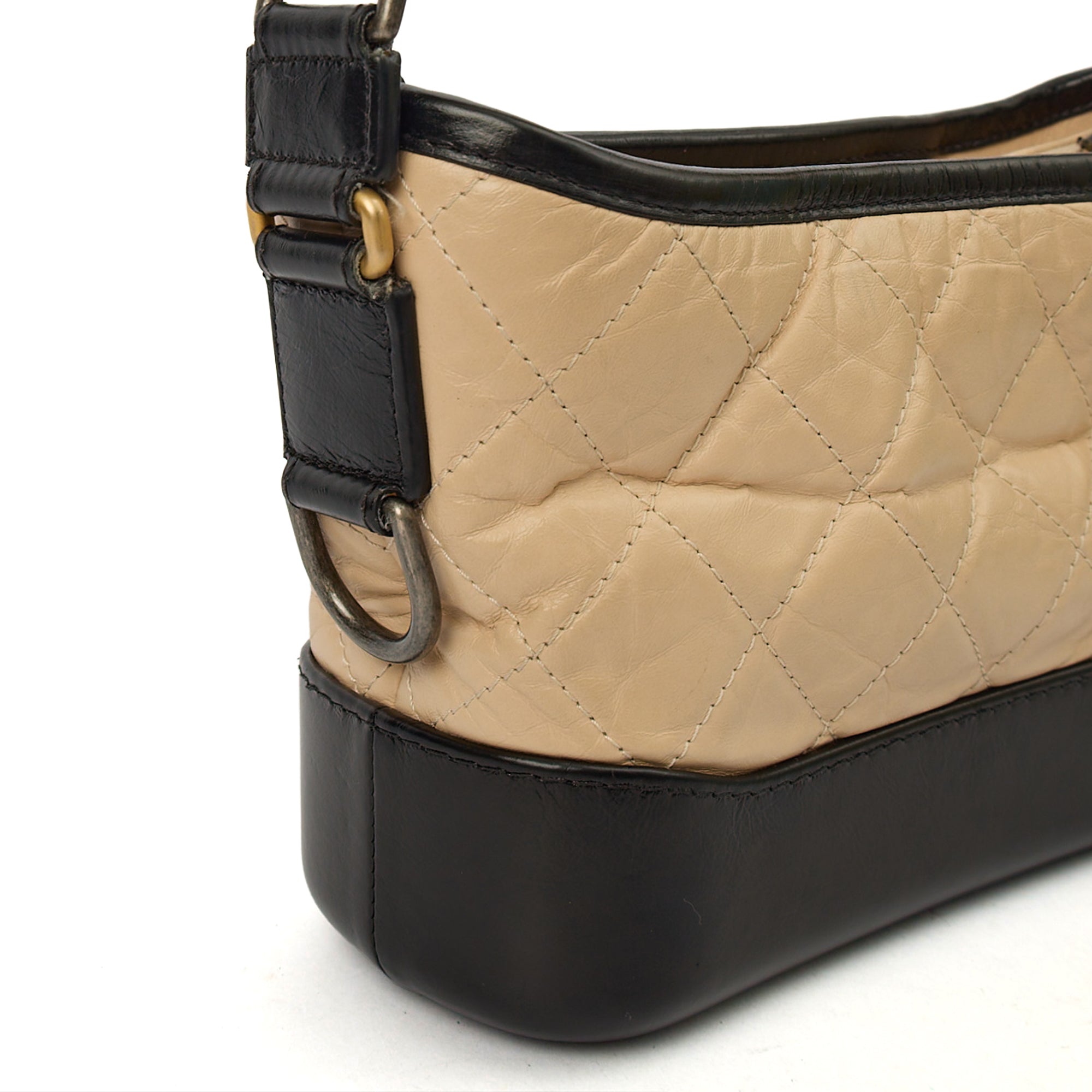 Chanel Shoulder Bag Gabrielle Hobo - Small in Neutral, Calfskin Leather — Alternate View 8