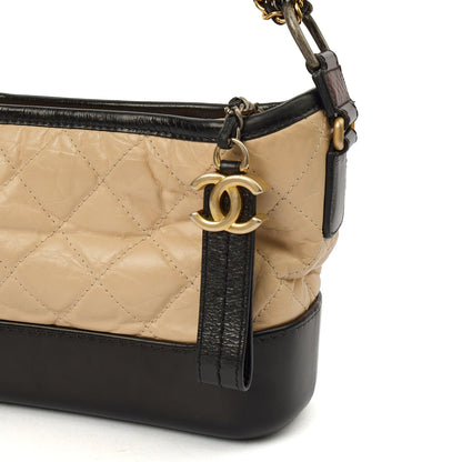 Chanel Shoulder Bag Gabrielle Hobo - Small in Neutral, Calfskin Leather — Lifestyle View