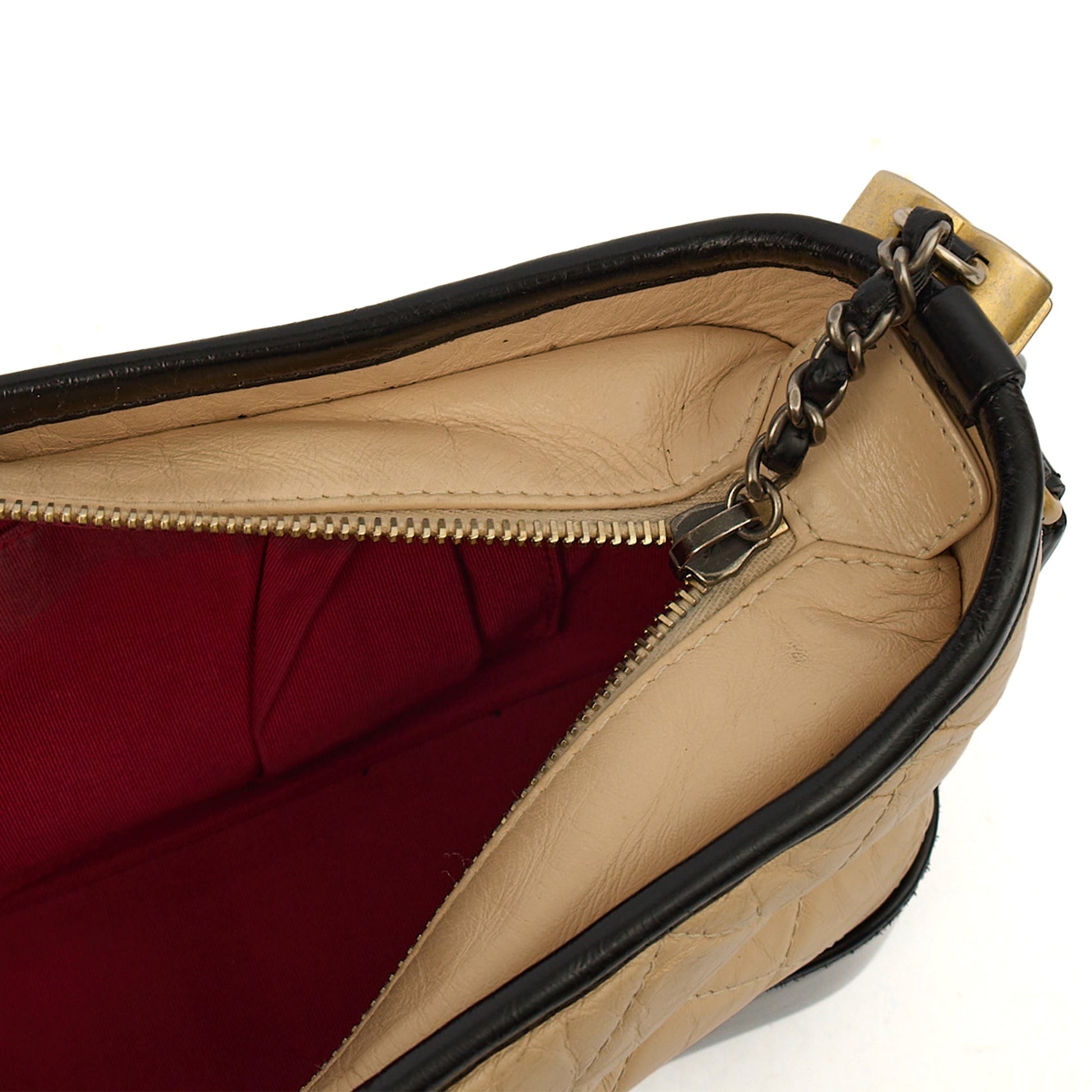 Chanel Shoulder Bag Gabrielle Hobo - Small in Neutral, Calfskin Leather — Alternate View 9