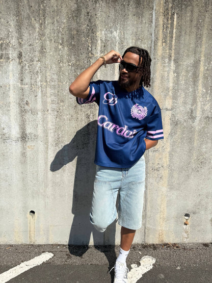 Cardair Club Mesh Jersey - Navy Blue — S — Side View