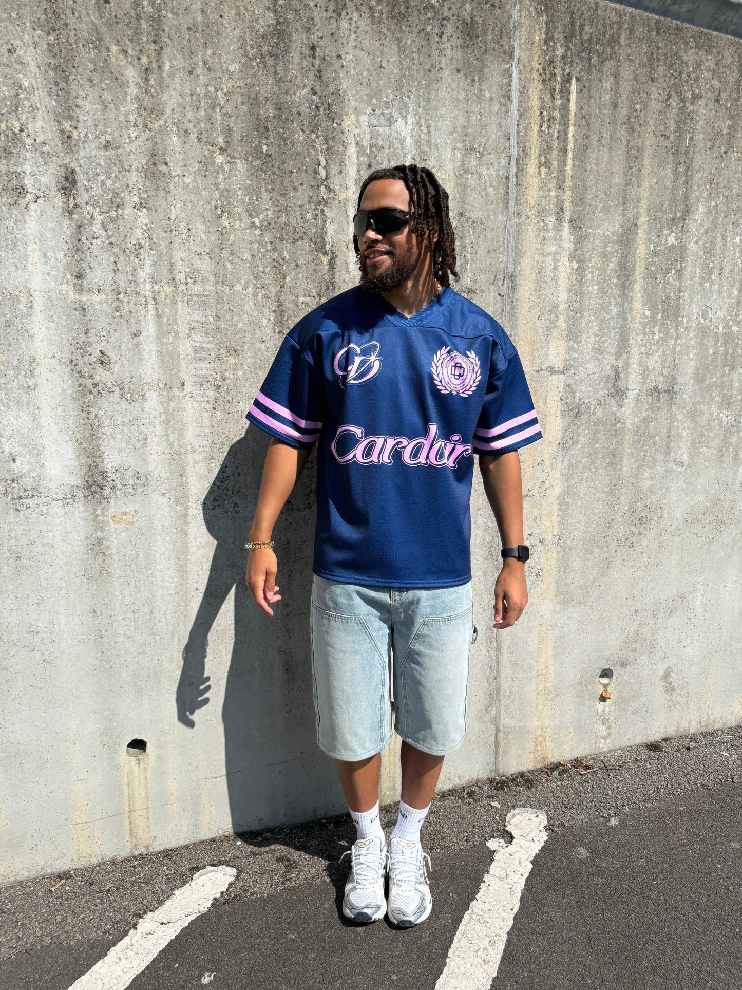 Cardair Club Mesh Jersey - Navy Blue — S — Back View
