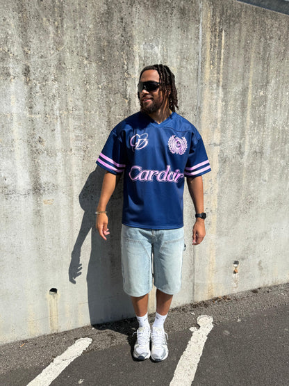 Cardair Club Mesh Jersey - Navy Blue — S — Back View