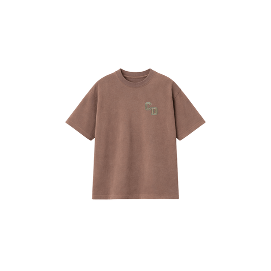Cardair CD logo T shirt - Washed Mocha — S — Front View