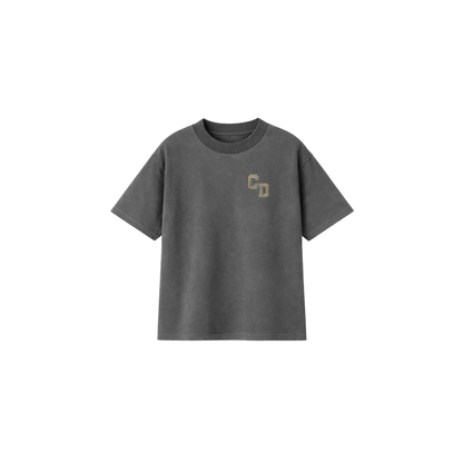 Cardair CD logo T shirt - Washed Charcoal — S — Front View