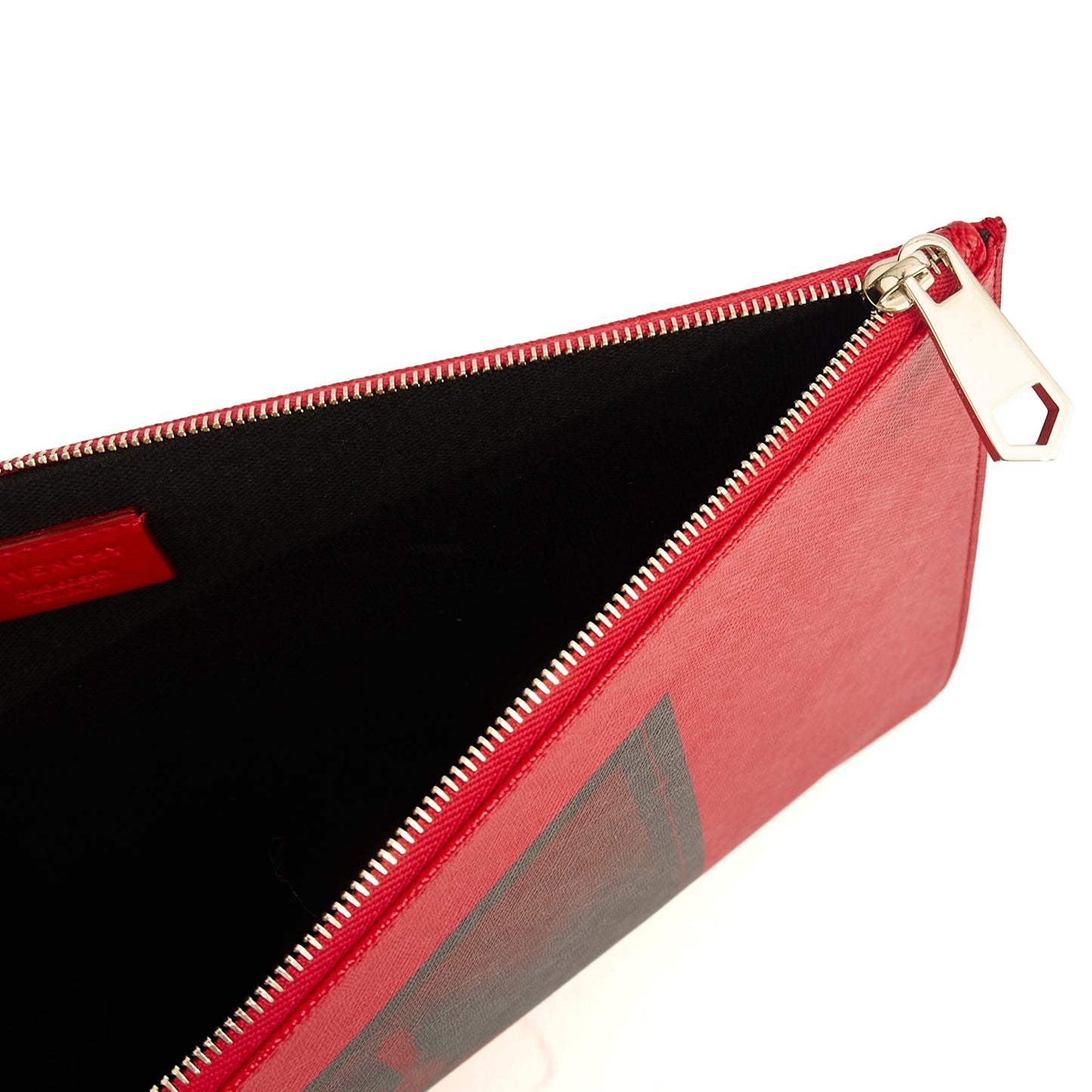 Givenchy Clutch Zip Pouch in Red, Box Calfskin — Detail View