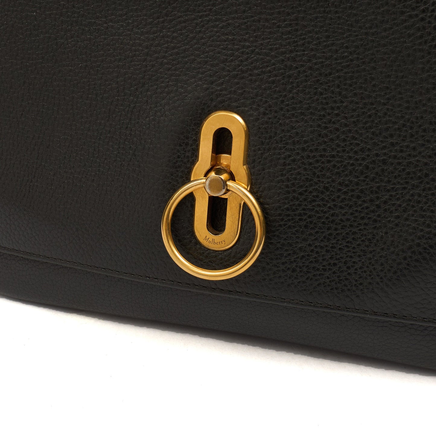 Mulberry Tote Amberley in Black, Calfskin Leather — Side View