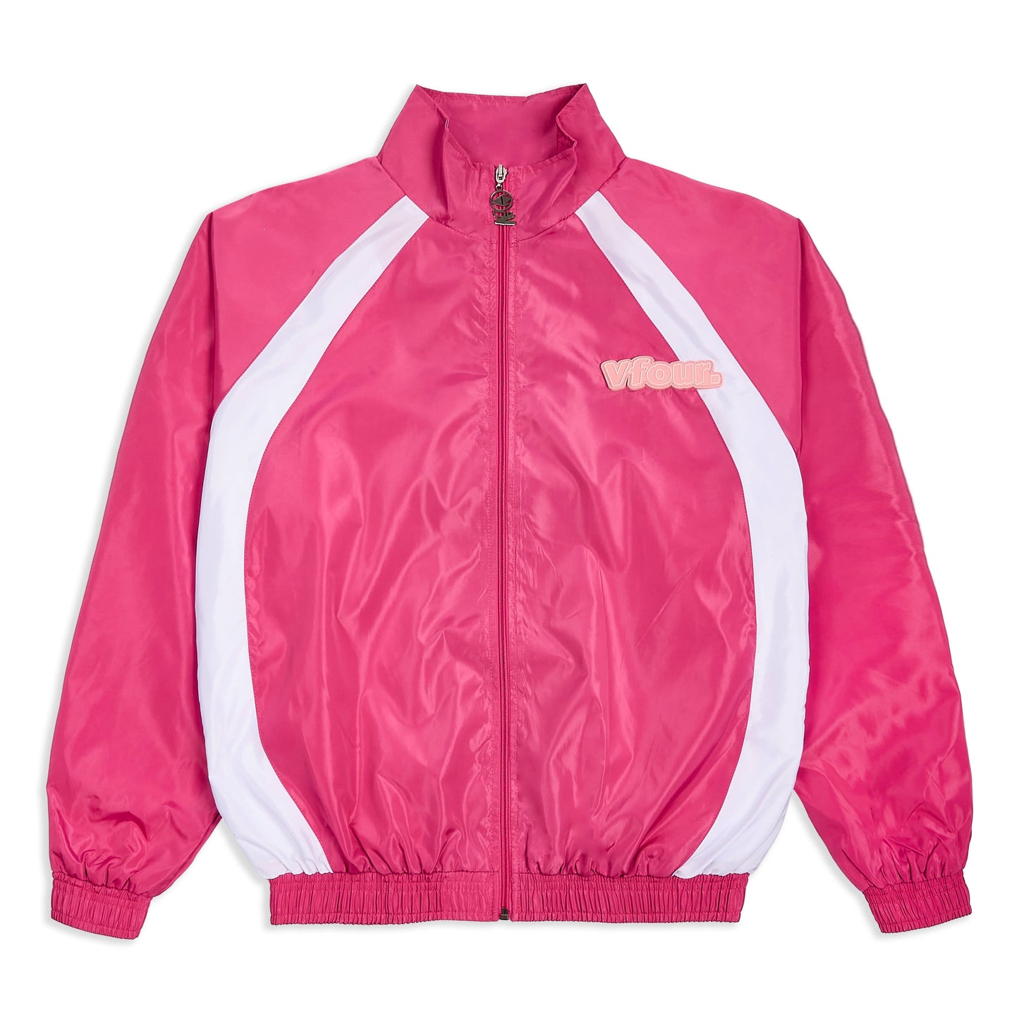 Vfour Ldn Pink Windbreaker Jacket — S — Front View