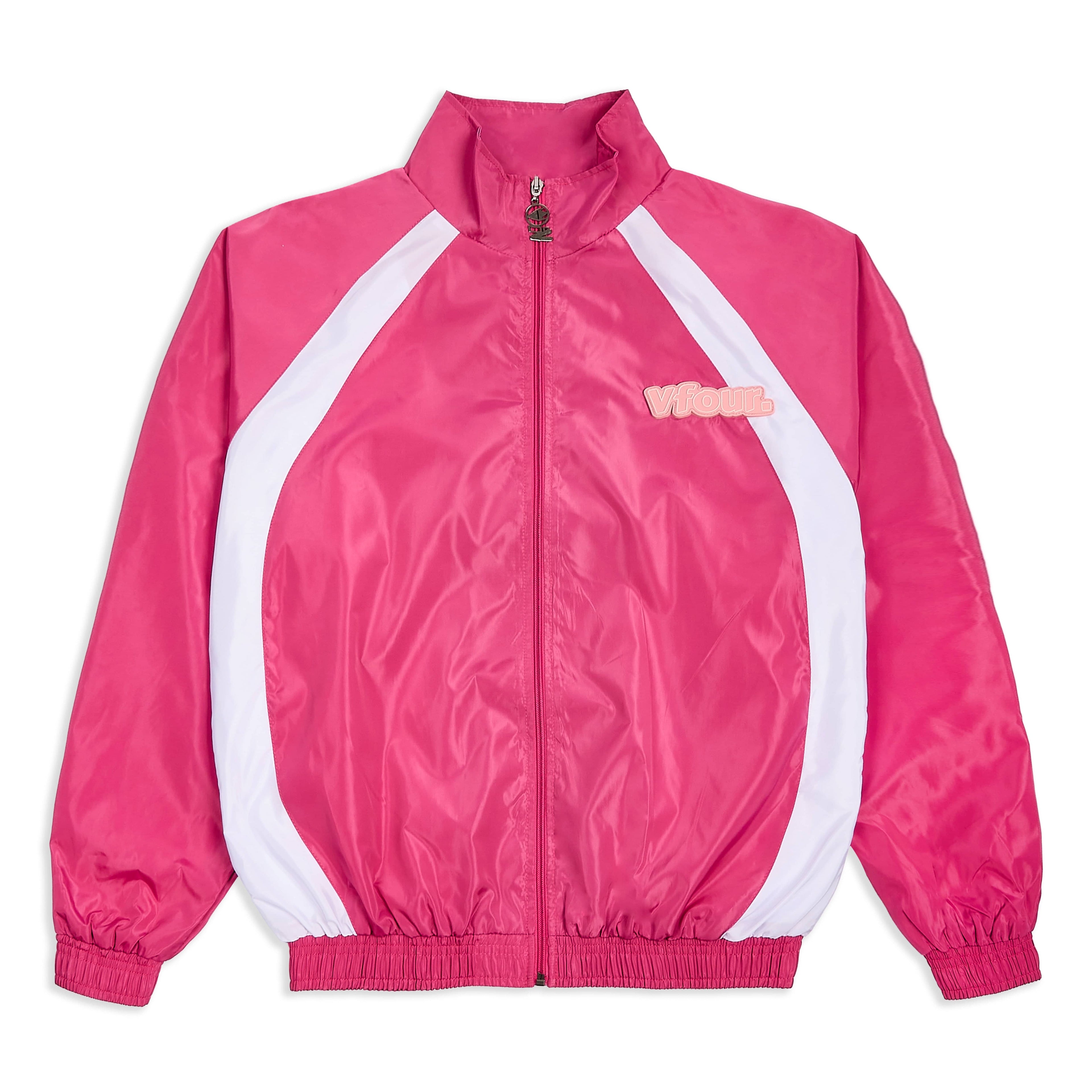 Vfour Ldn Pink Windbreaker Jacket — S — Front View