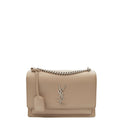 Saint Laurent Shoulder Bag Sunset - Medium in Neutral, Leather — Front View