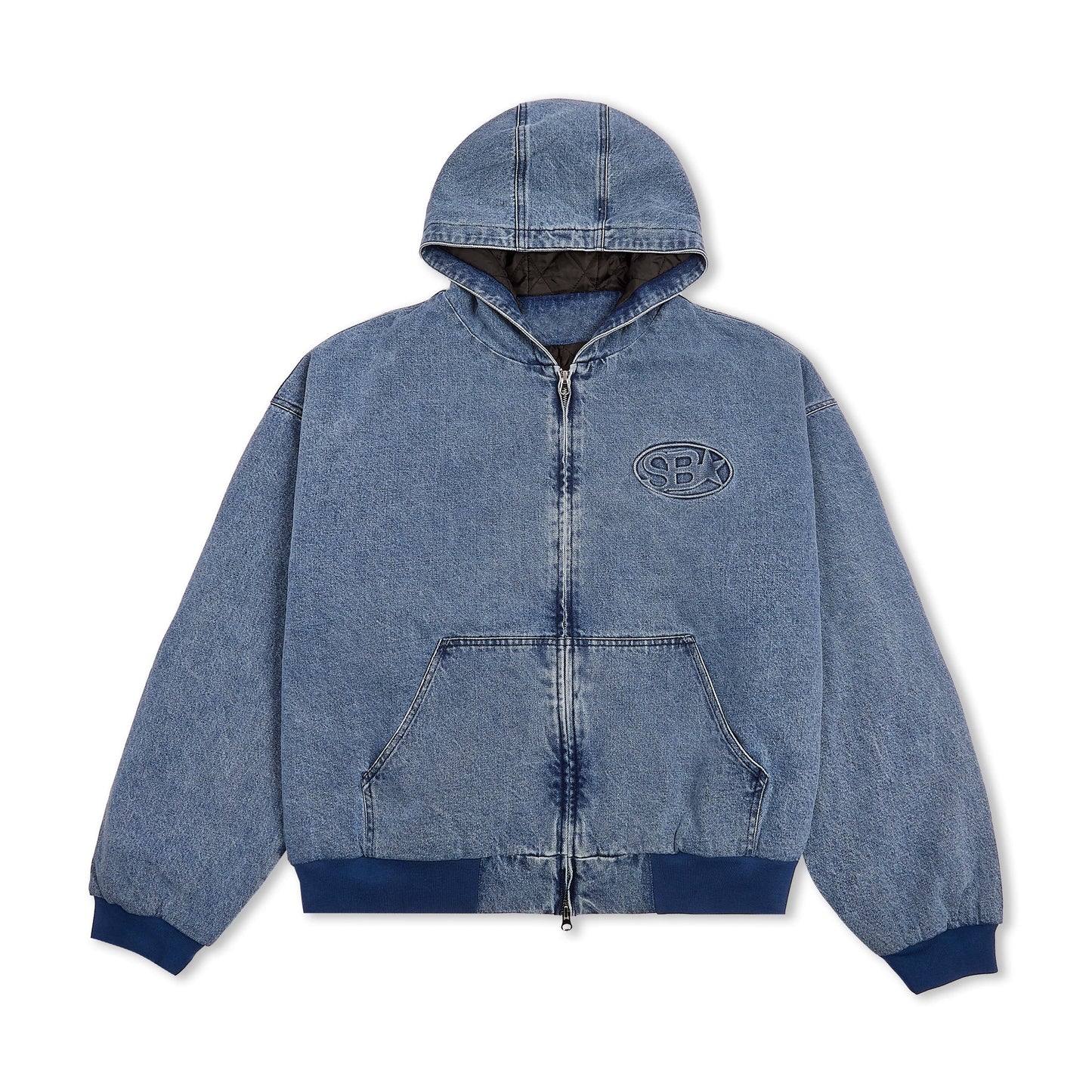 Samuel Bailey Hooded Denim Jacket — S — Front View
