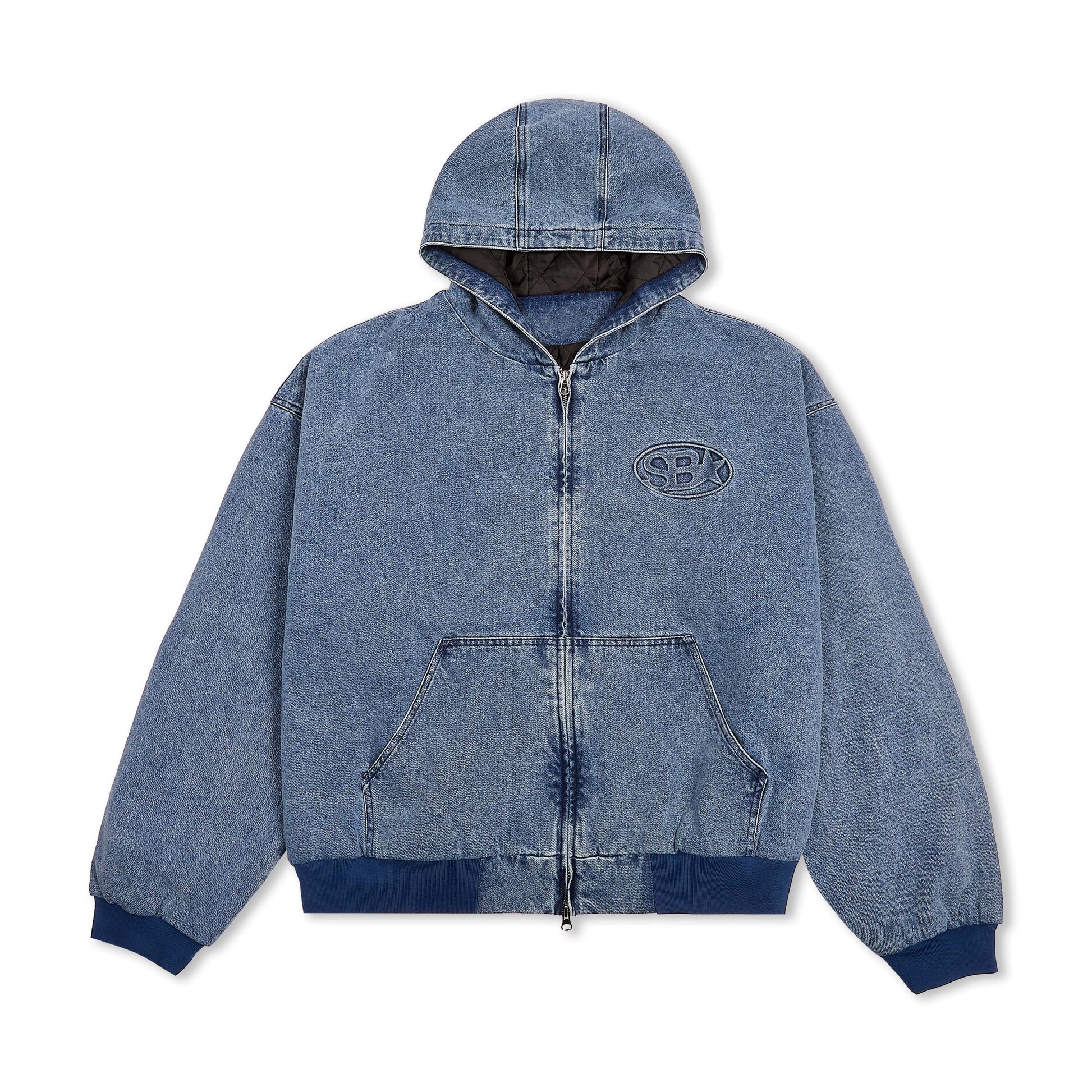Samuel Bailey Hooded Denim Jacket — S — Front View