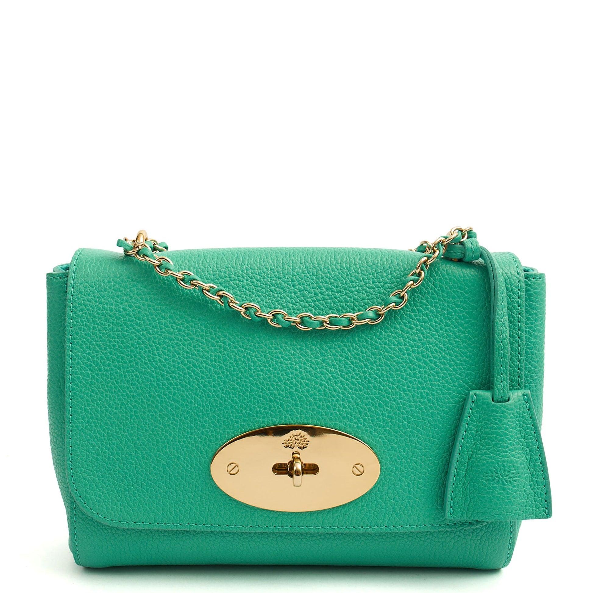 Mulberry Cross Body Lily in Aqua Green, Calfskin Leather — Front View
