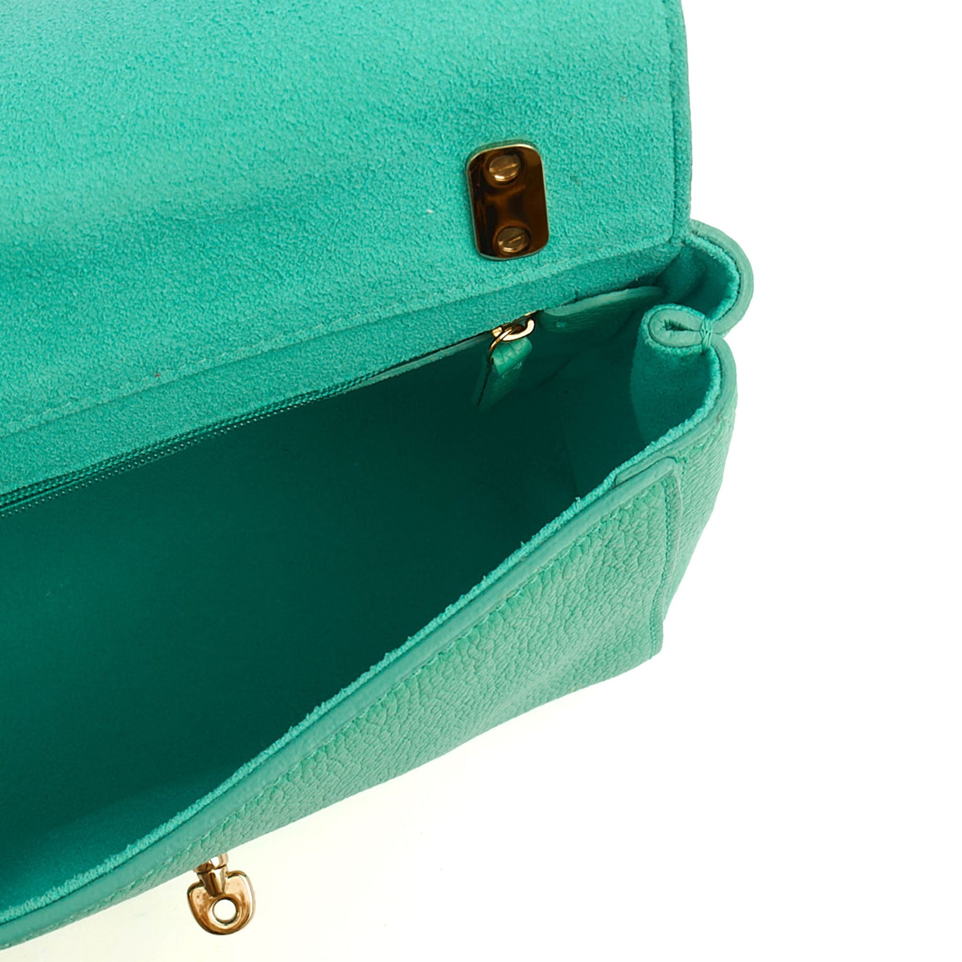 Mulberry Cross Body Lily in Aqua Green, Calfskin Leather — Detail View