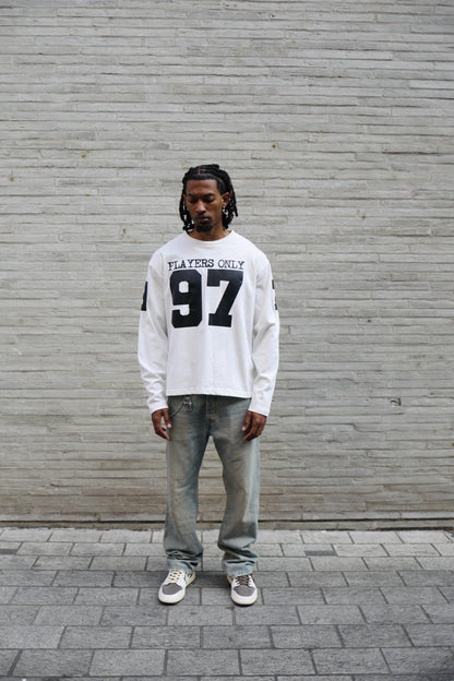 PLAYERS ONLY ECRU JERSEY LONG SLEEVE — Small — Side View