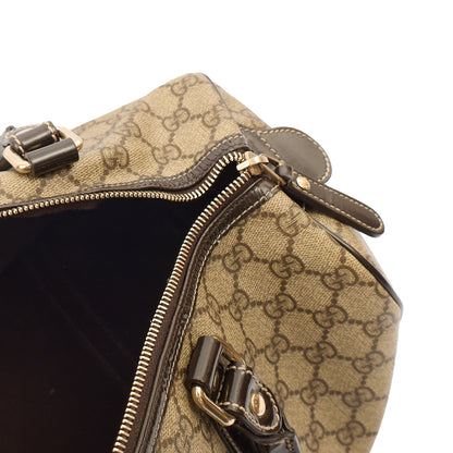 Gucci Top Handle Boston in GG Supreme, Leather — Detail View
