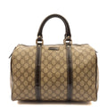 Gucci Top Handle Boston in GG Supreme, Leather — Front View