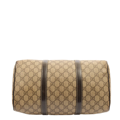 Gucci Top Handle Boston in GG Supreme, Leather — Top View