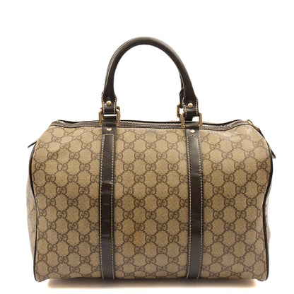 Gucci Top Handle Boston in GG Supreme, Leather — Back View
