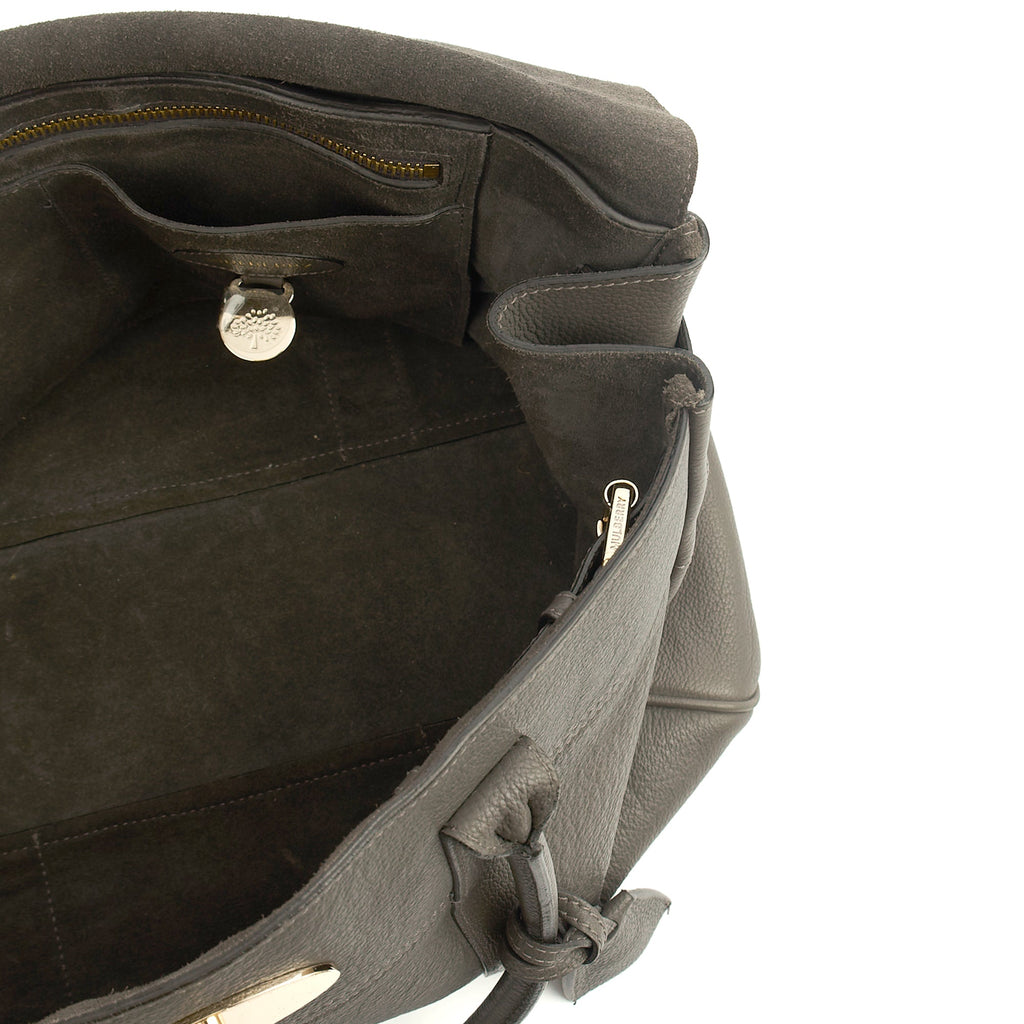 Mulberry Tote Bayswater Heritage in Charcoal Grey, Leather — Detail View