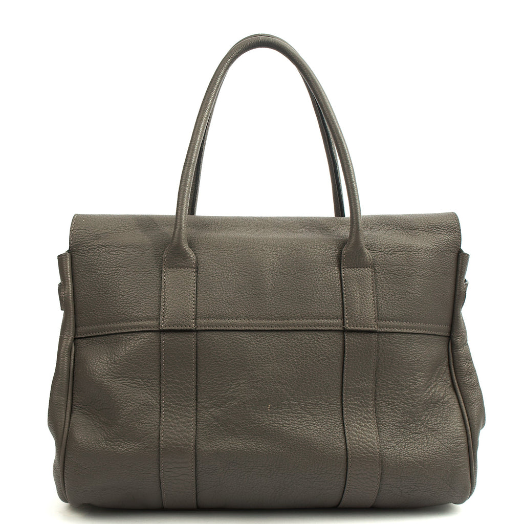 Mulberry Tote Bayswater Heritage in Charcoal Grey, Leather — Back View