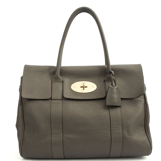 Mulberry Tote Bayswater Heritage in Charcoal Grey, Leather — Front View