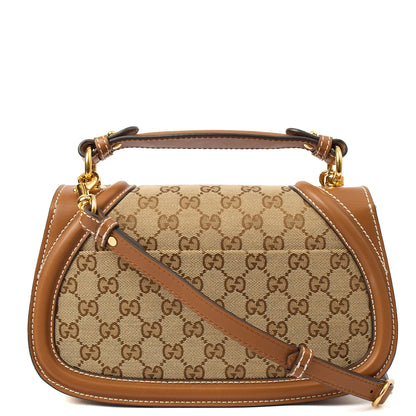 Gucci Shoulder Bag Blondie Shoulder Bag in Brown, Fabric — Top View