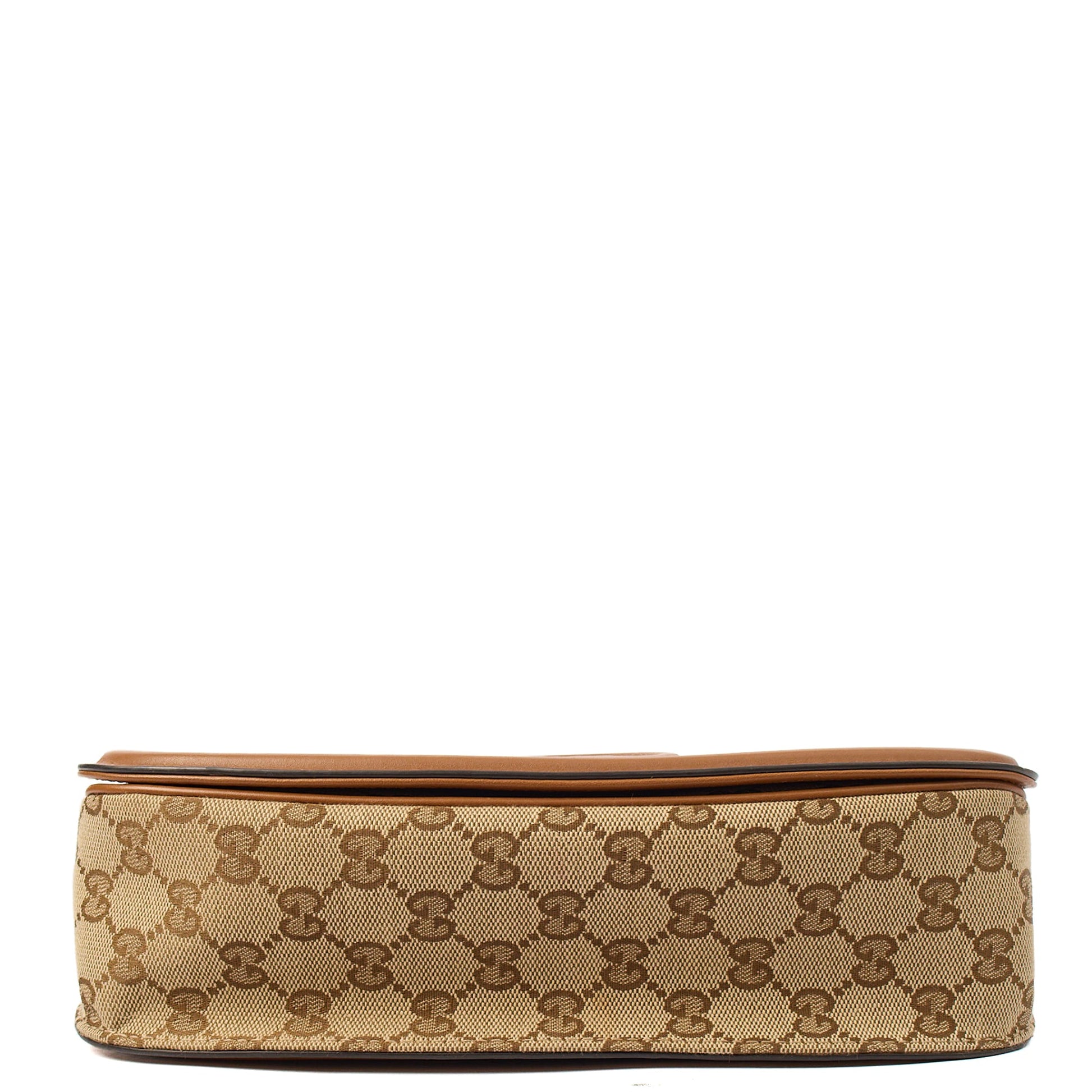 Gucci Shoulder Bag Blondie Shoulder Bag in Brown, Fabric — Detail View