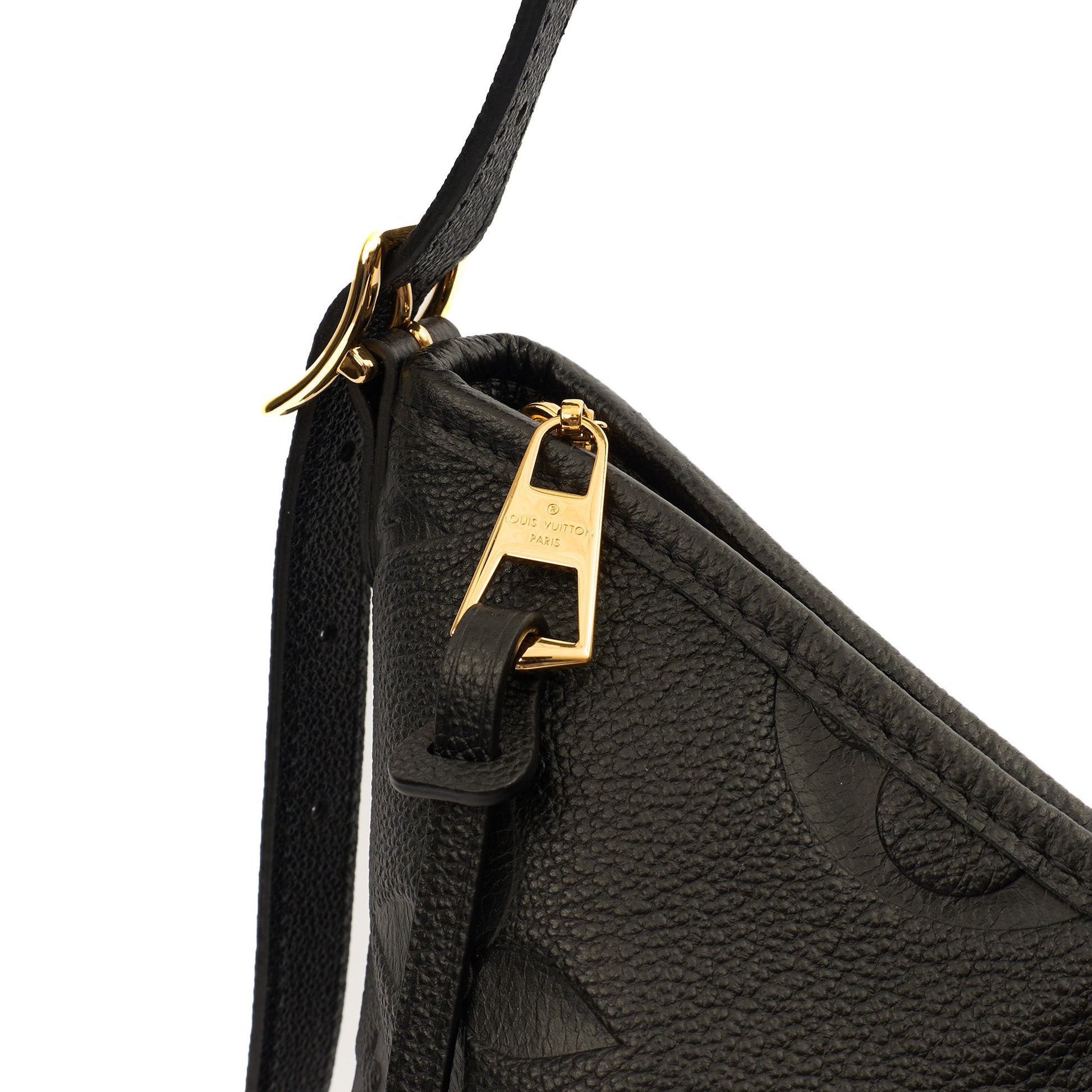 Louis Vuitton Satchel CarryAll MM Bag in Black, Empreinte Leather — Alternate View 7