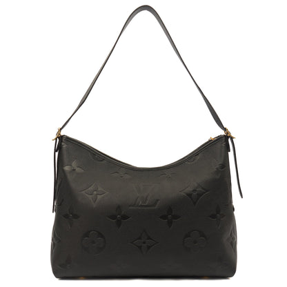 Louis Vuitton Satchel CarryAll MM Bag in Black, Empreinte Leather — Top View