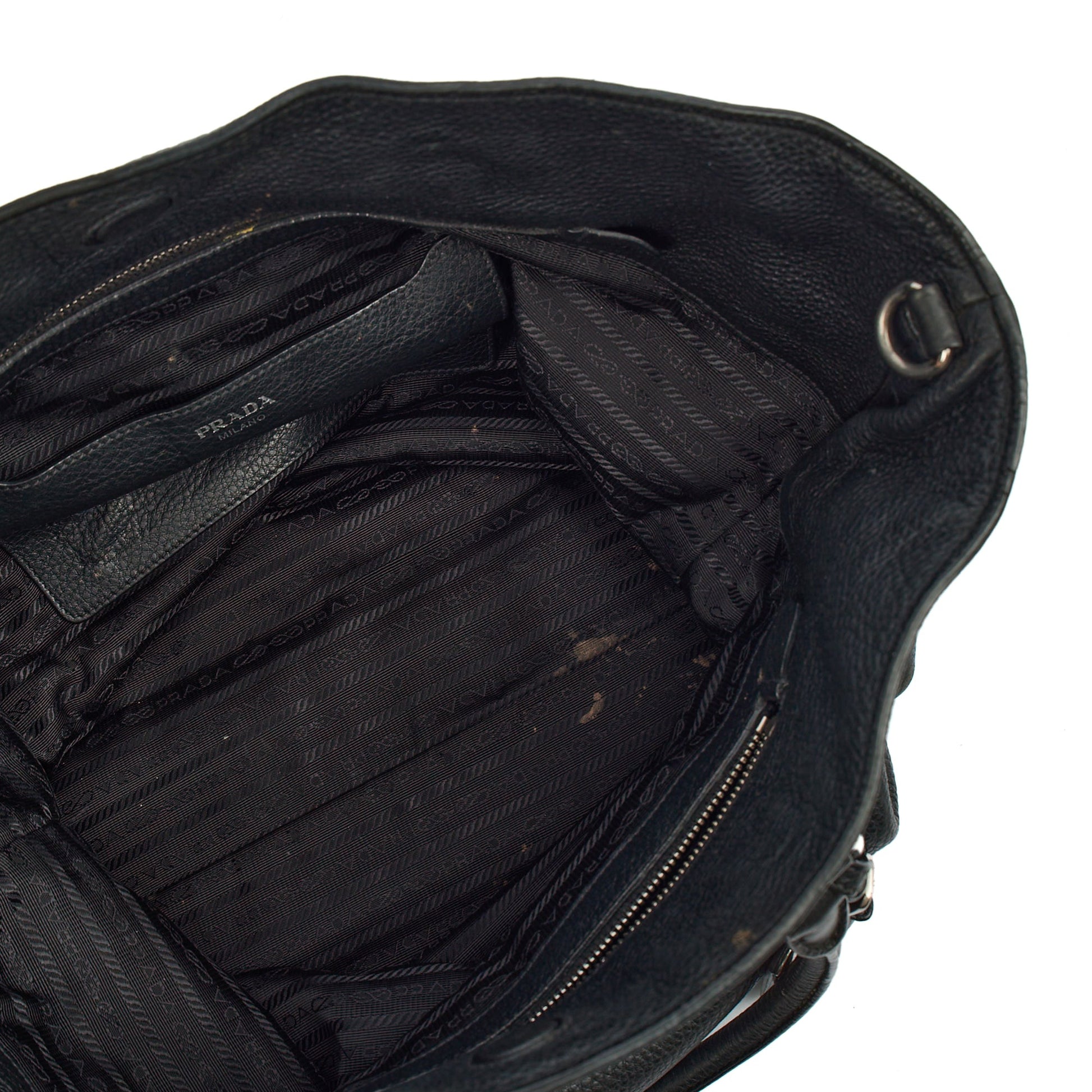 Prada Tote Tote in Black, Calfskin — Lifestyle View