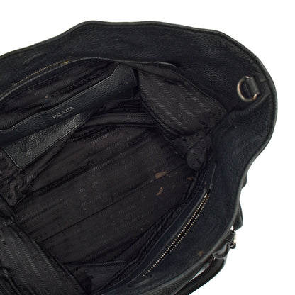 Prada Tote Tote in Black, Calfskin — Lifestyle View