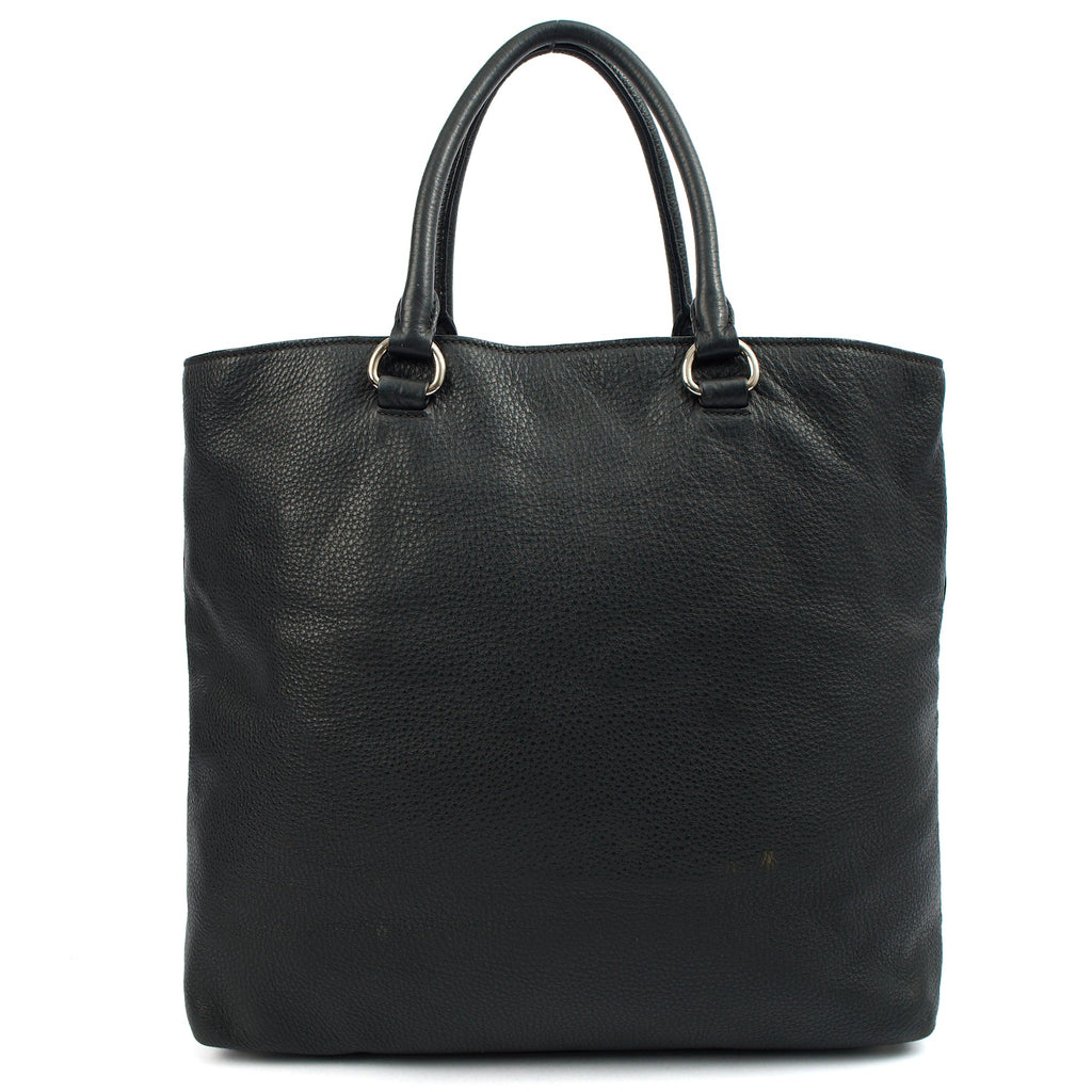 Prada Tote Tote in Black, Calfskin — Top View