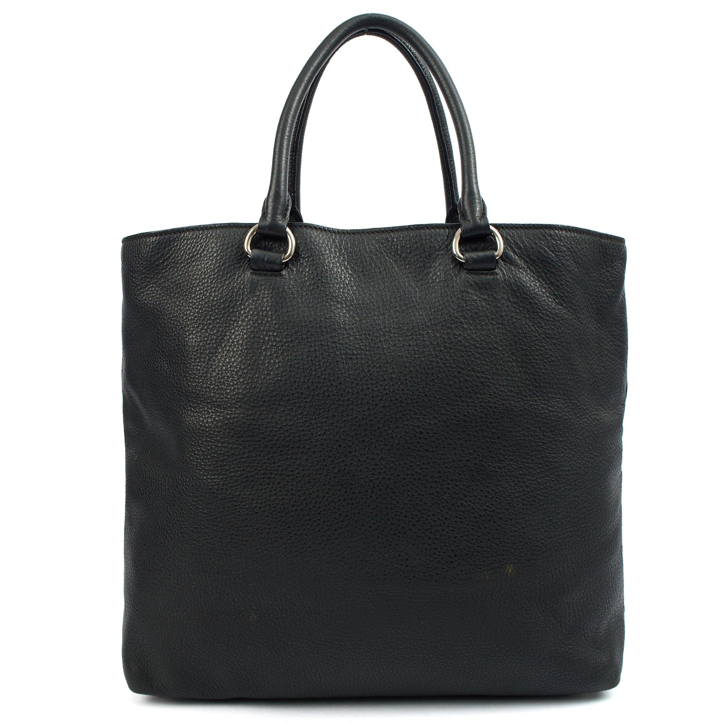 Prada Tote Tote in Black, Calfskin — Top View