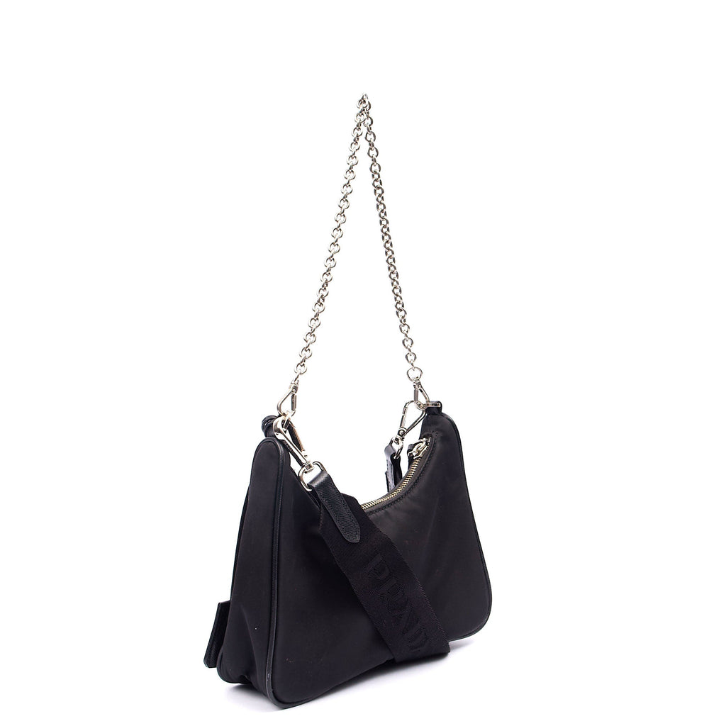 Prada Cross Body Re-Edition 2005 Re-Nylon Bag in Black, Nylon — Alternate View 10