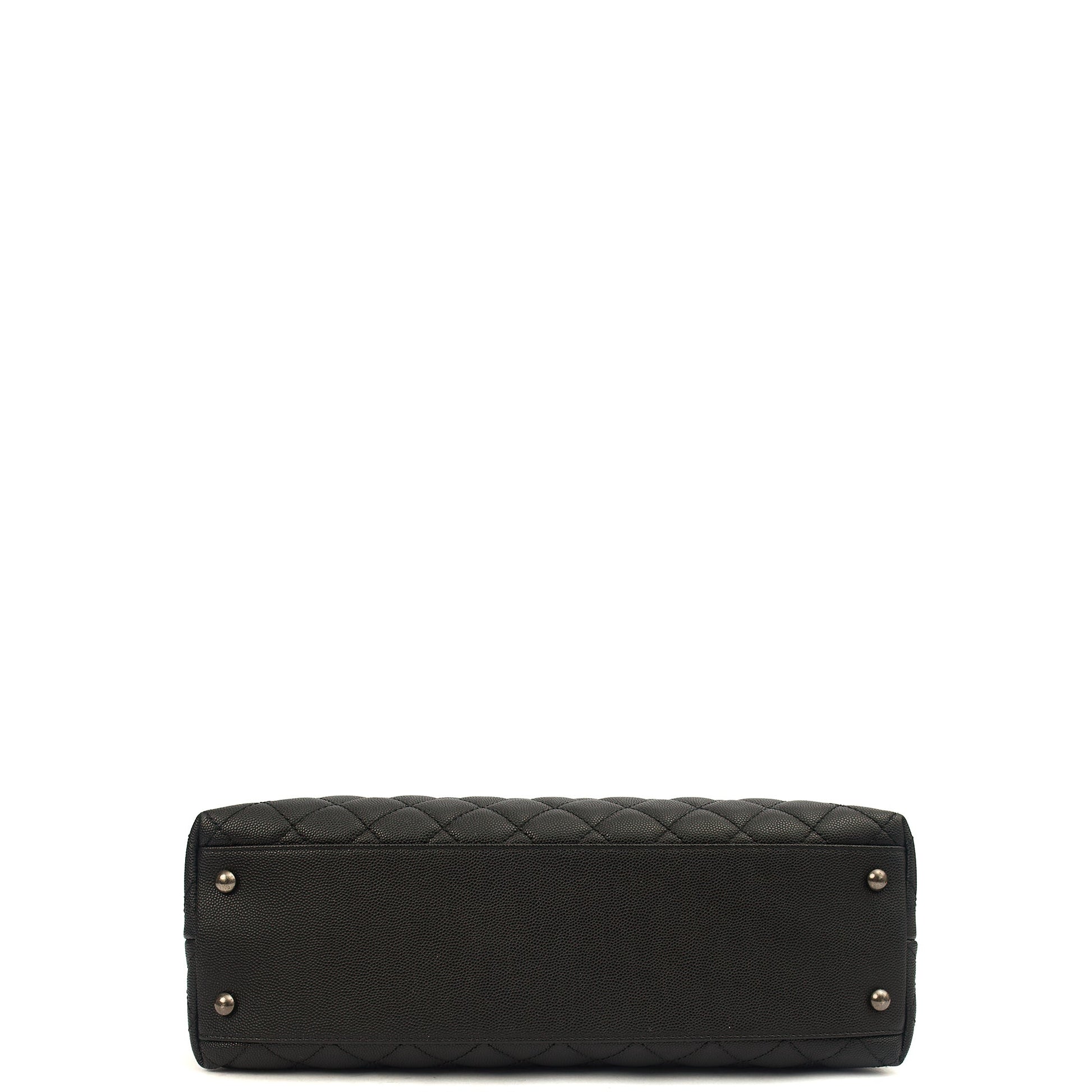 Chanel Tote Coco Top Handle in Black, Caviar Leather — Alternate View 14