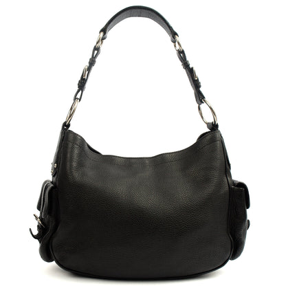 Prada Tote Tote in Black, Calfskin — Back View