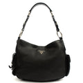 Prada Tote Tote in Black, Calfskin — Front View