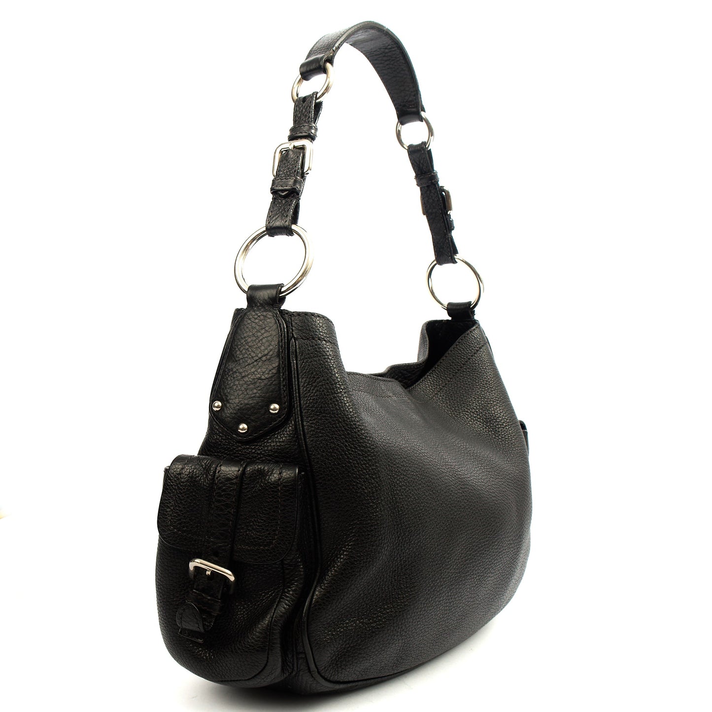 Prada Tote Tote in Black, Calfskin — Side View