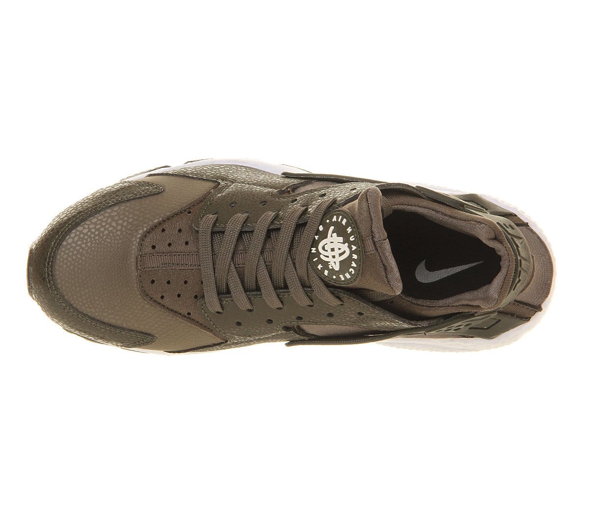 Nike Air Huarache Cargo Khaki White Lizard — UK 3 | EU 35.5 | US 3.5 — Back View