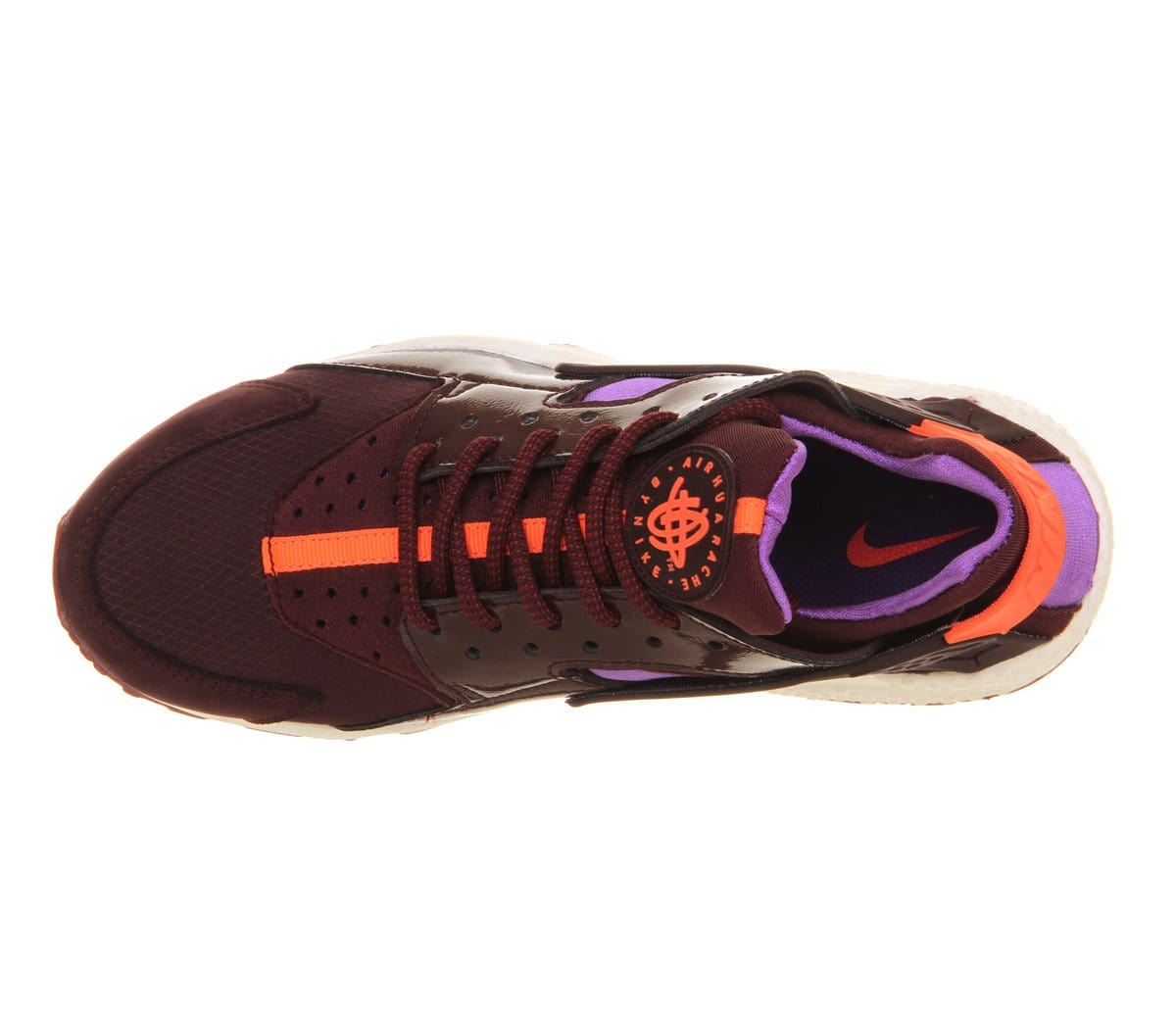Nike Air Huarache Deep Burgundy Purple Hyper Crimson — UK 3 | EU 35.5 | US 3.5 — Top View