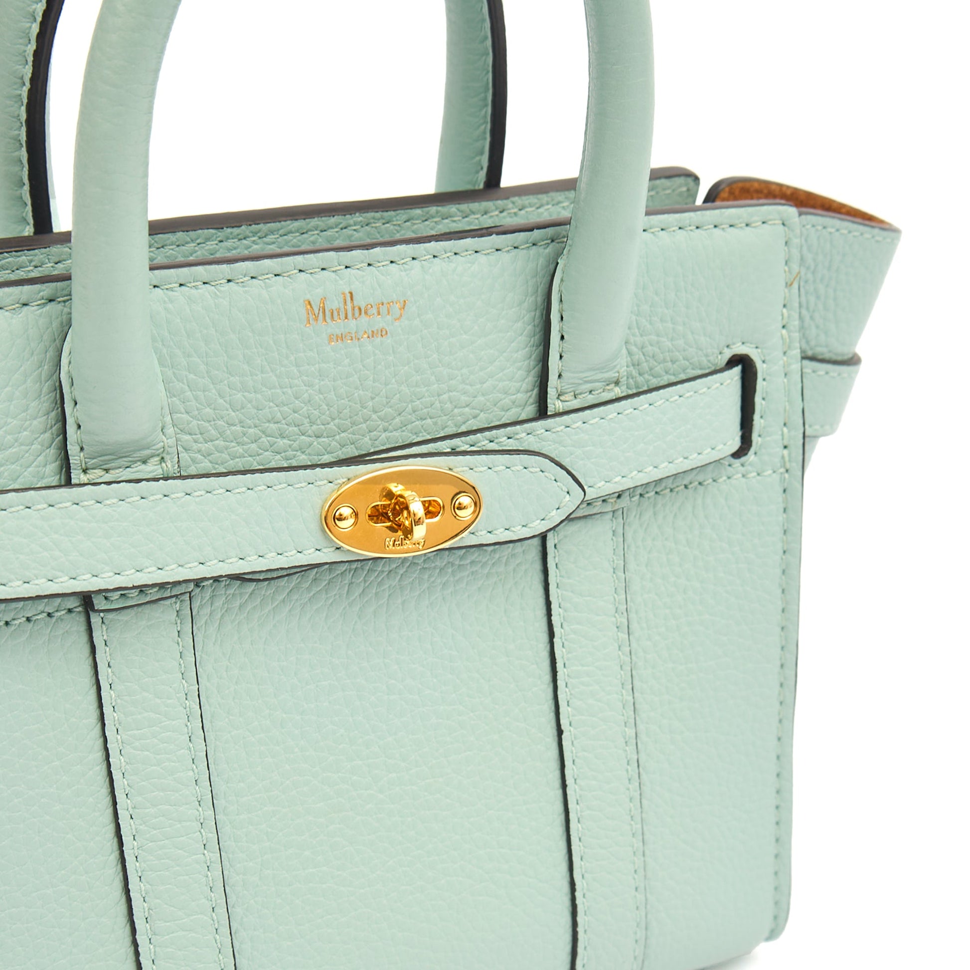 Mulberry Mini Bag Zipped Bayswater - Micro in Blue, Leather — Alternate View 12